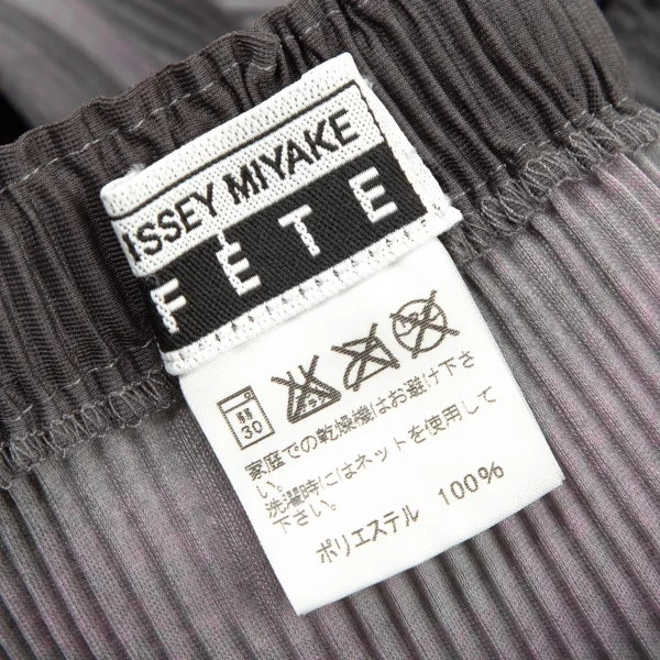 イッセイミヤケ フェットISSEY MIYAKE FETE プリーツねじりベルトグラデーションスカート グレー紫2 K-106555_014