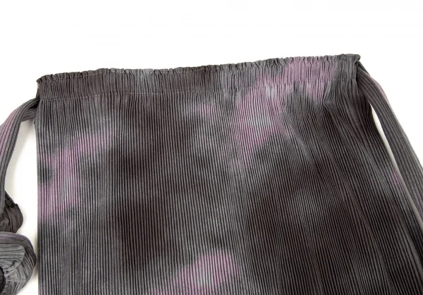 イッセイミヤケ フェットISSEY MIYAKE FETE プリーツねじりベルトグラデーションスカート グレー紫2 K-106555_003