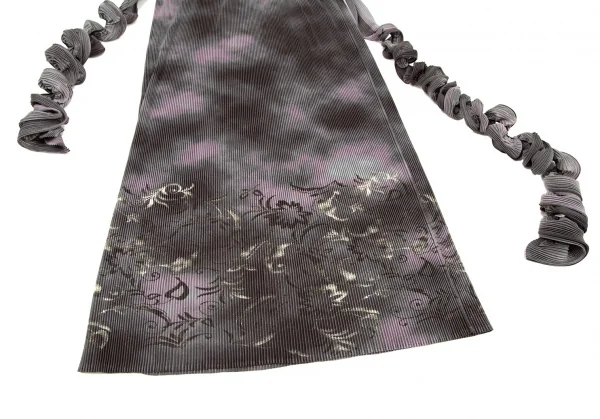 イッセイミヤケ フェットISSEY MIYAKE FETE プリーツねじりベルトグラデーションスカート グレー紫2 K-106555_006