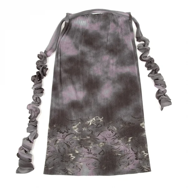 イッセイミヤケ フェットISSEY MIYAKE FETE プリーツねじりベルトグラデーションスカート グレー紫2 K-106555_009