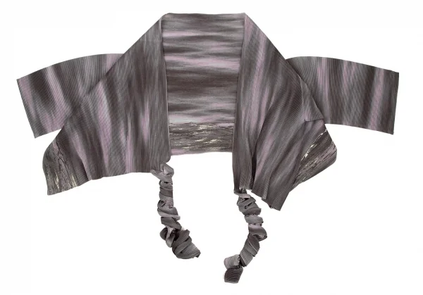 イッセイミヤケ フェットISSEY MIYAKE FETE プリーツねじりデザイングラデーションセットアップ グレー紫2 K-106556_003