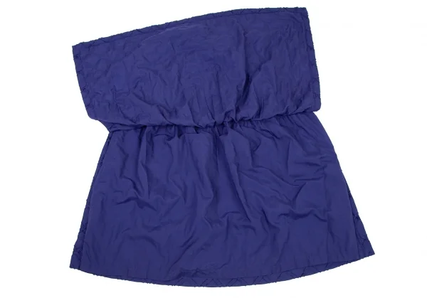 イッセイミヤケ ホワイトレーベルISSEY MIYAKE WHITELABEL プリーツ切替バイアス貼り付けスカート 青3 K-106557_005