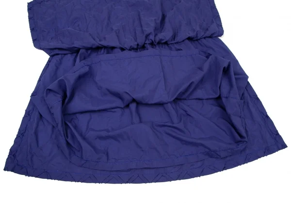 イッセイミヤケ ホワイトレーベルISSEY MIYAKE WHITELABEL プリーツ切替バイアス貼り付けスカート 青3 K-106557_006