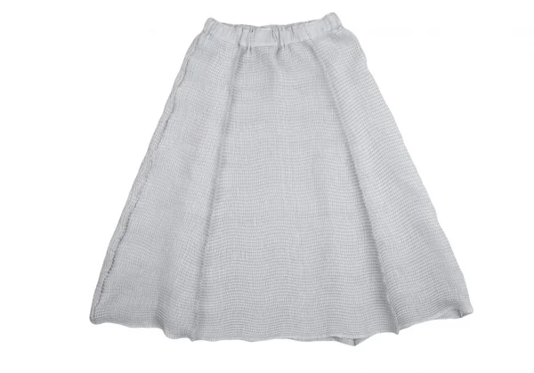 イッセイミヤケISSEY MIYAKE ボックスプリーツフレアスカート グレー2