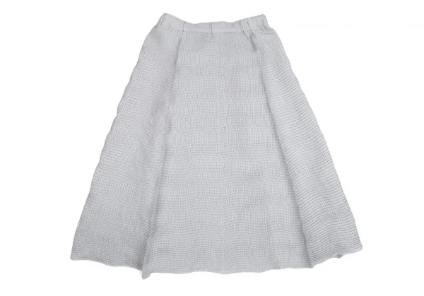 イッセイミヤケISSEY MIYAKE ボックスプリーツフレアスカート グレー2 K-106562_008
