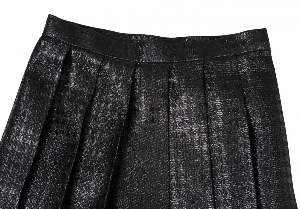 トリココムデギャルソンtricot COMME des GARCONSウールポリハウンドトゥースグリッタープリーツスカート 黒M K-106582_003