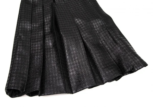 トリココムデギャルソンtricot COMME des GARCONSウールポリハウンドトゥースグリッタープリーツスカート 黒M K-106582_005