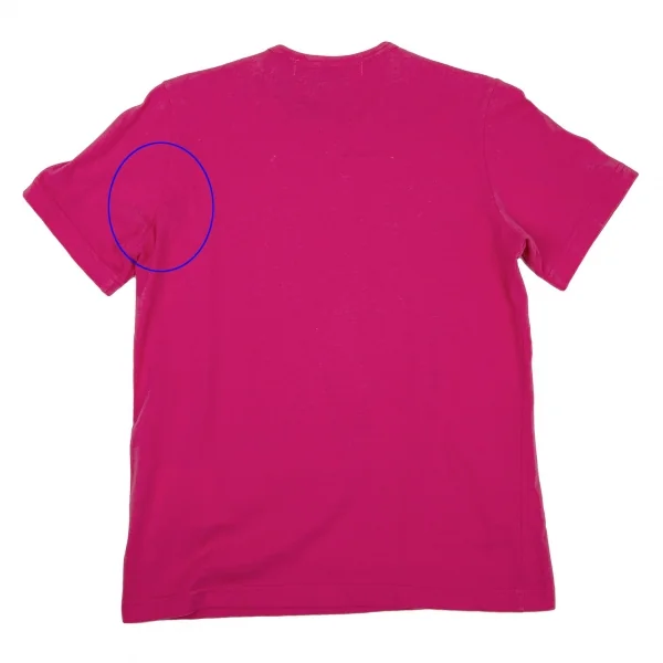 ジュンヤワタナベマン コムデギャルソンJUNYA WATANABE MAN PINK COMME des GARCONS コットンフロッキーアナーキープリントTシャツ ピンクS位 K-106585_010