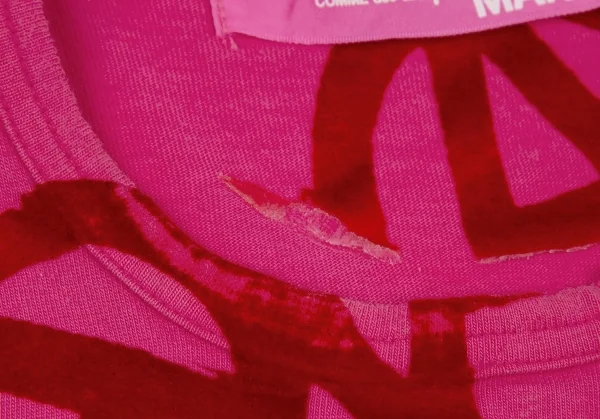 ジュンヤワタナベマン コムデギャルソンJUNYA WATANABE MAN PINK COMME des GARCONS コットンフロッキーアナーキープリントTシャツ ピンクS位 K-106585_003