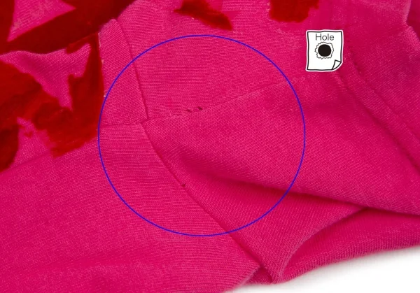 ジュンヤワタナベマン コムデギャルソンJUNYA WATANABE MAN PINK COMME des GARCONS コットンフロッキーアナーキープリントTシャツ ピンクS位 K-106585_005