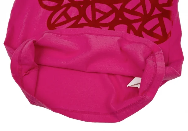 ジュンヤワタナベマン コムデギャルソンJUNYA WATANABE MAN PINK COMME des GARCONS コットンフロッキーアナーキープリントTシャツ ピンクS位 K-106585_009