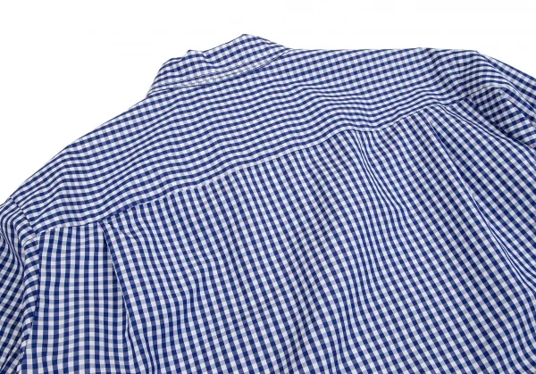 ビームスBEAMS IGHTS Outlastファブリックコットンポリリングジップギンガムチェックシャツジャケット 青白L K-106591_010