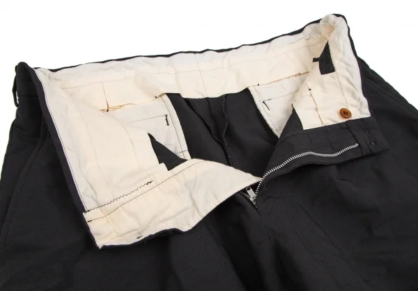 コムデギャルソン オムドゥCOMME des GARCONS HOMME DEUX エステル染色加工テーパードパンツ 黒L K-106607_005