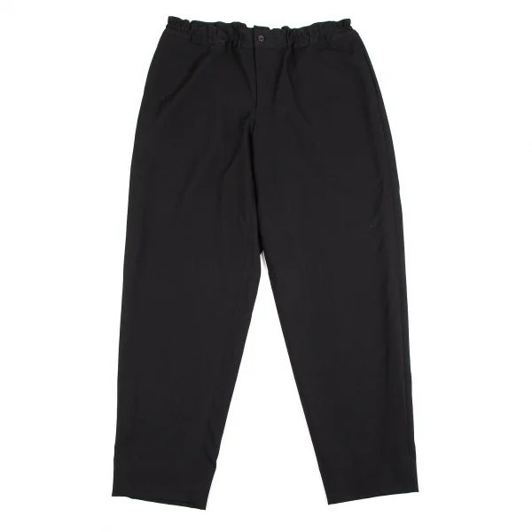 コムデギャルソン オムドゥCOMME des GARCONS HOMME DEUX ウールギャバドロストテーパードパンツ 黒L K-106610_001