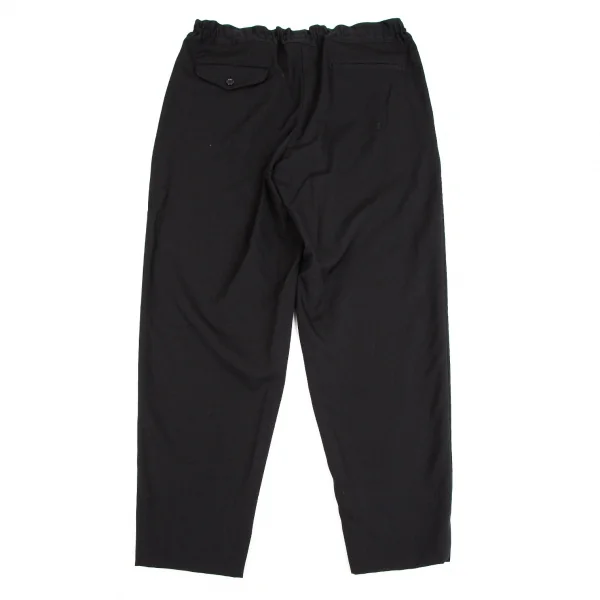 コムデギャルソン オムドゥCOMME des GARCONS HOMME DEUX ウールギャバドロストテーパードパンツ 黒L K-106610_010