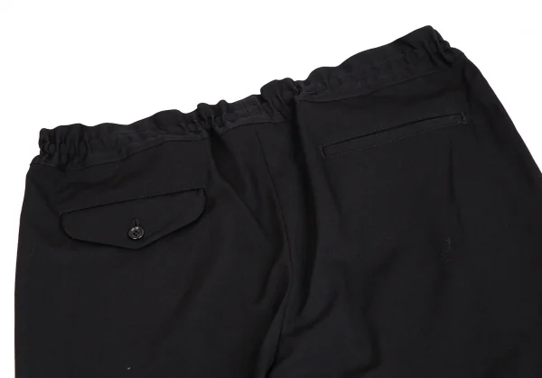 コムデギャルソン オムドゥCOMME des GARCONS HOMME DEUX ウールギャバドロストテーパードパンツ 黒L K-106610_011