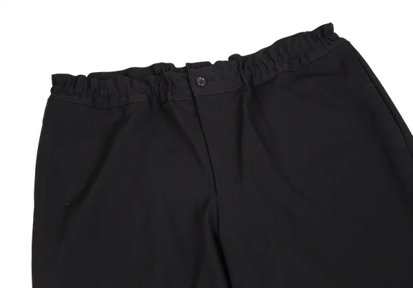 コムデギャルソン オムドゥCOMME des GARCONS HOMME DEUX ウールギャバドロストテーパードパンツ 黒L K-106610_002