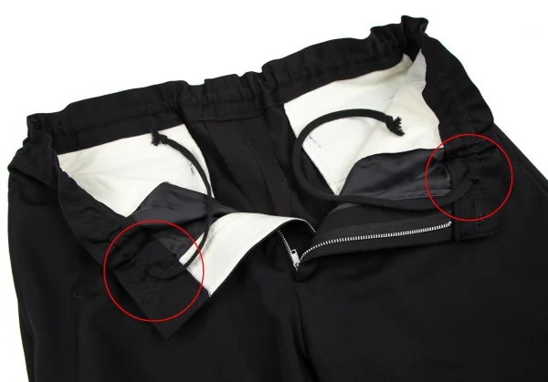 コムデギャルソン オムドゥCOMME des GARCONS HOMME DEUX ウールギャバドロストテーパードパンツ 黒L K-106610_005