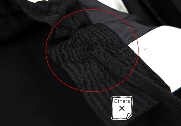 コムデギャルソン オムドゥCOMME des GARCONS HOMME DEUX ウールギャバドロストテーパードパンツ 黒L K-106610_006