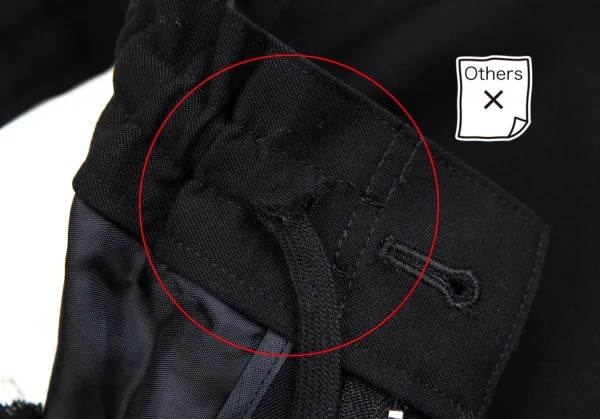 コムデギャルソン オムドゥCOMME des GARCONS HOMME DEUX ウールギャバドロストテーパードパンツ 黒L K-106610_007