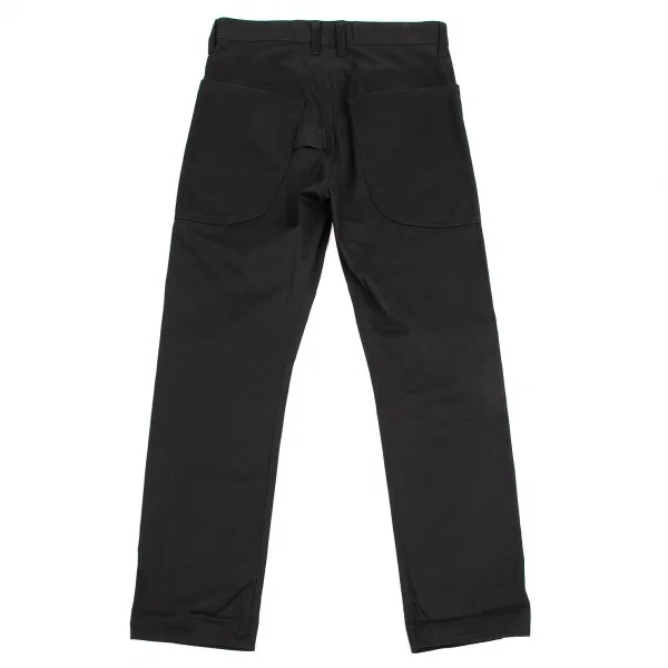 コムデギャルソン オムCOMME des GARCONS HOMME コットン裏カラーステッチテーパードパンツ 黒L K-106612_010