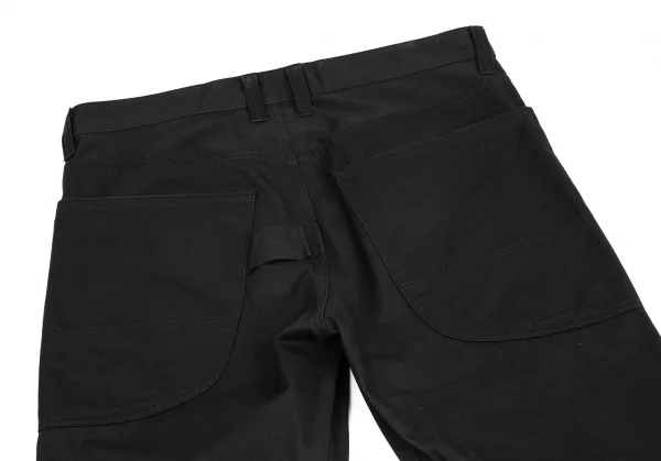 コムデギャルソン オムCOMME des GARCONS HOMME コットン裏カラーステッチテーパードパンツ 黒L K-106612_011