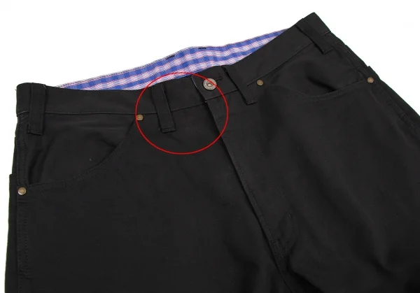 コムデギャルソン オムCOMME des GARCONS HOMME コットン裏カラーステッチテーパードパンツ 黒L K-106612_002