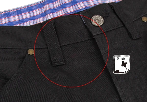 コムデギャルソン オムCOMME des GARCONS HOMME コットン裏カラーステッチテーパードパンツ 黒L K-106612_003