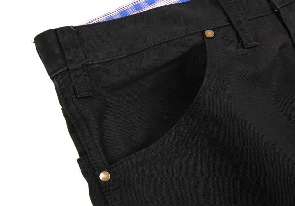 コムデギャルソン オムCOMME des GARCONS HOMME コットン裏カラーステッチテーパードパンツ 黒L K-106612_004