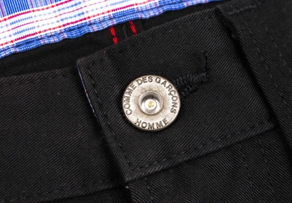 コムデギャルソン オムCOMME des GARCONS HOMME コットン裏カラーステッチテーパードパンツ 黒L K-106612_005