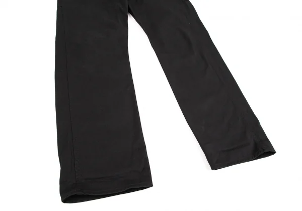 コムデギャルソン オムCOMME des GARCONS HOMME コットン裏カラーステッチテーパードパンツ 黒L K-106612_007