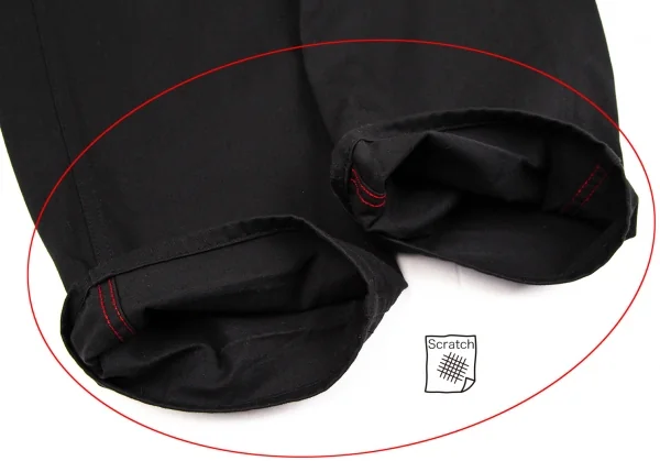 コムデギャルソン オムCOMME des GARCONS HOMME コットン裏カラーステッチテーパードパンツ 黒L K-106612_009