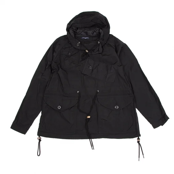 コムデギャルソン オムCOMME des GARCONS HOMME 製品染めナイロンマルチポケットアノラックパーカー 黒L K-106623_001