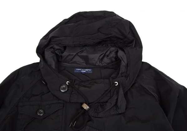 コムデギャルソン オムCOMME des GARCONS HOMME 製品染めナイロンマルチポケットアノラックパーカー 黒L K-106623_002