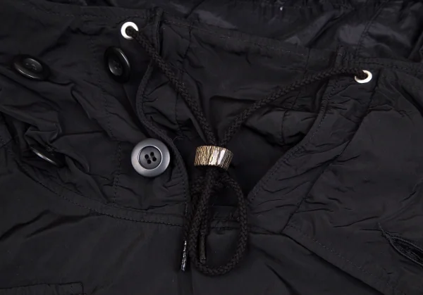コムデギャルソン オムCOMME des GARCONS HOMME 製品染めナイロンマルチポケットアノラックパーカー 黒L K-106623_004