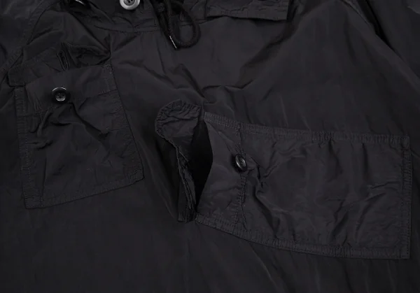 コムデギャルソン オムCOMME des GARCONS HOMME 製品染めナイロンマルチポケットアノラックパーカー 黒L K-106623_005