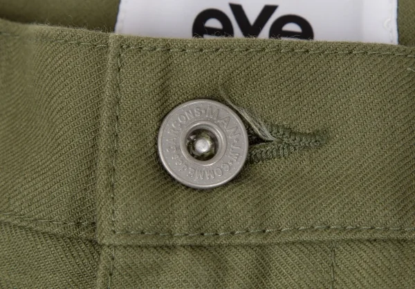 アイ ジュンヤワタナベ マン コムデギャルソンeYe JUNYA WATANABE MAN COMME des GARCONSコットンバックシンチテーパードパンツ オリーブM K-106628_003