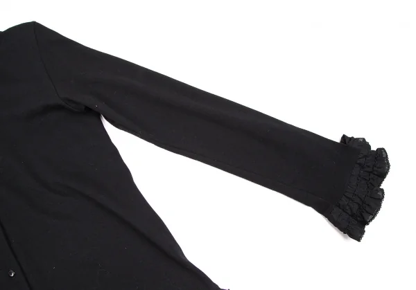 ピンクハウスPINK HOUSE フリル装飾ボタン開きパーカー 黒L K-106632_006