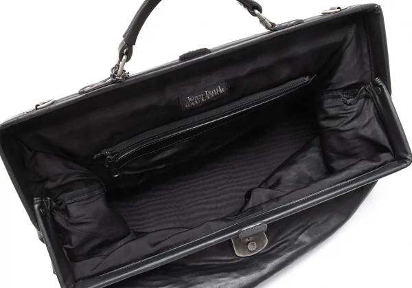 ジャンポールゴルチエ オムJean Paul GAULTIER HOMME がま口コーティングドクターバッグ 黒 K-106640_017