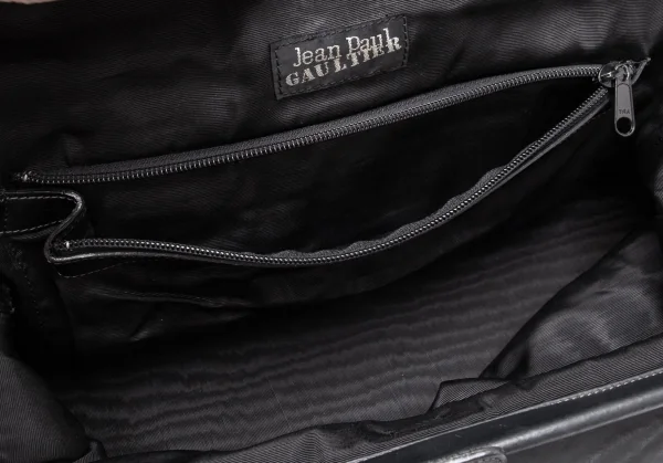 ジャンポールゴルチエ オムJean Paul GAULTIER HOMME がま口コーティングドクターバッグ 黒 K-106640_018