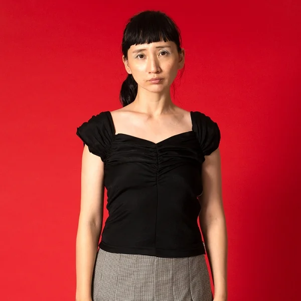 コムデギャルソンCOMME des GARCONS サイドジップギャザートップス 黒M位 K-106660_012