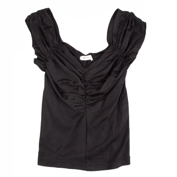 コムデギャルソンCOMME des GARCONS サイドジップギャザートップス 黒M位 K-106660_002