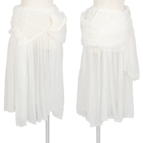 comme des garconsドレープスカート コムデギャルソンCOMME des GARCONS ドットレースギャザー