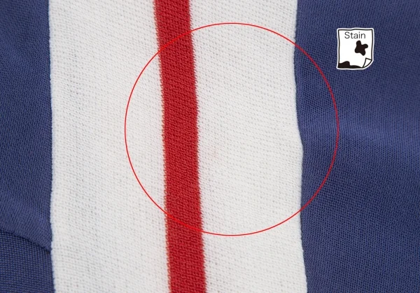 エムエム 6 メゾン マルジェラMM6 MAISON MARGIELA 袖切替フロッキープリントフットボールTシャツ 紫他S K-106710_010