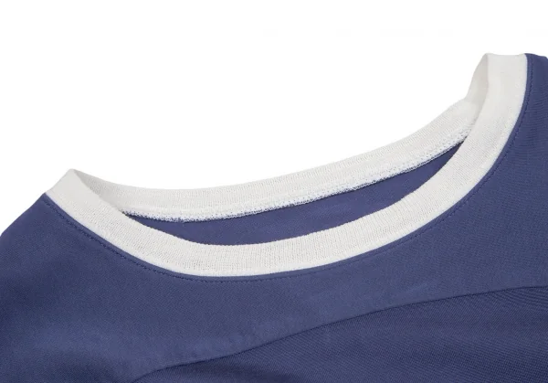 エムエム 6 メゾン マルジェラMM6 MAISON MARGIELA 袖切替フロッキープリントフットボールTシャツ 紫他S K-106710_007