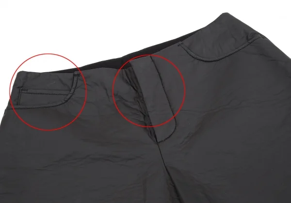 エムエム 6 メゾン マルジェラMM6 MAISON MARTIN MARGIELA ポリ樹脂コーティングショートパンツ チャコール38 K-106711_002