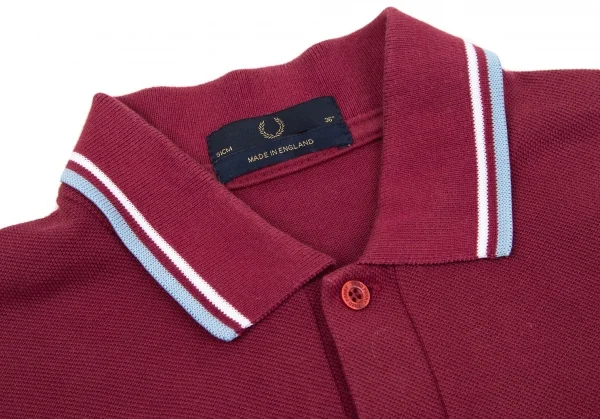 フレッドペリーFREDPERRY ポイント刺繍鹿の子ポロシャツ エンジ36 K-106721_003
