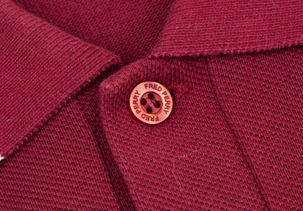 フレッドペリーFREDPERRY ポイント刺繍鹿の子ポロシャツ エンジ36 K-106721_004