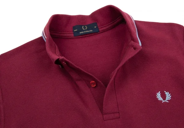 フレッドペリーFREDPERRY ポイント刺繍鹿の子ポロシャツ エンジ36 K-106721_005