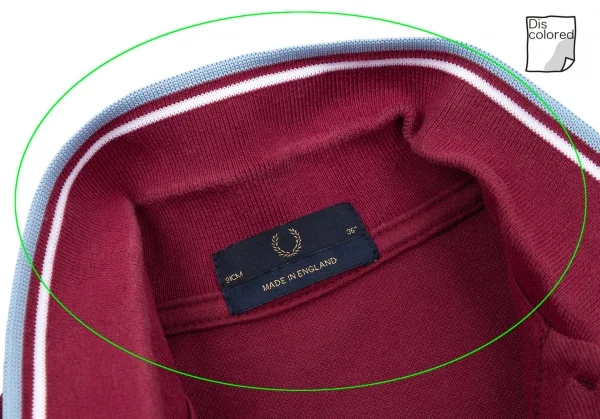 フレッドペリーFREDPERRY ポイント刺繍鹿の子ポロシャツ エンジ36 K-106721_006